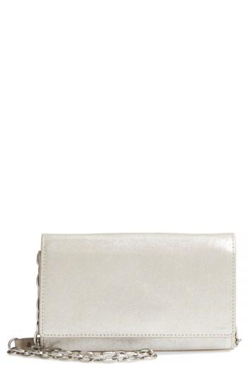 Women's Treasure & Bond Avery Metallic Leather Wallet On A Chain - Metallic