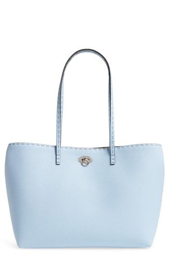Fendi Small Carla Leather Shopper - Blue