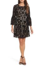 Women's Eliza J Bell Sleeve Fit & Flare Dress - Black