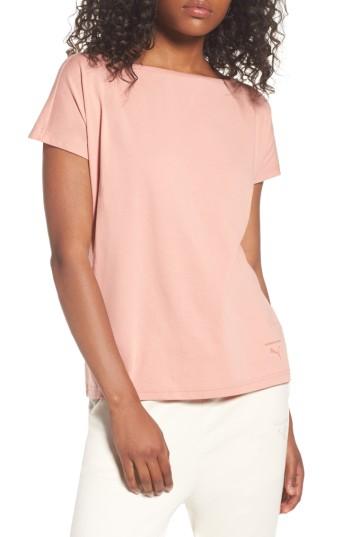 Women's Puma Lux Crisscross Tee - Beige