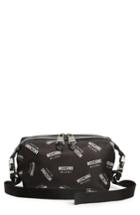 Moschino Allover Logo Nylon Fanny Pack - Black
