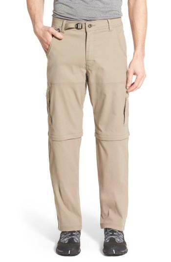 Men's Prana Zion Stretch Convertible Cargo Hiking Pants X 32 - Beige