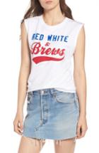 Women's Prince Peter Red White & Brews Muscle Tee - White