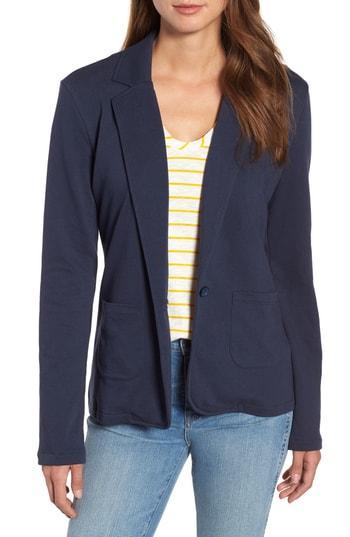 Women's Caslon Two Pocket Knit Blazer - Blue