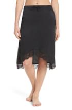 Women's Ragdoll Lace Trim Slip Skirt - Black