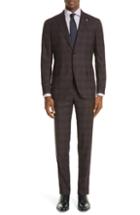 Men's Eidos Delaine Trim Fit Plaid Wool Suit