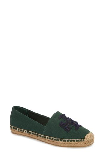 Women's Tory Burch Elisa Espadrille Flat M - Green