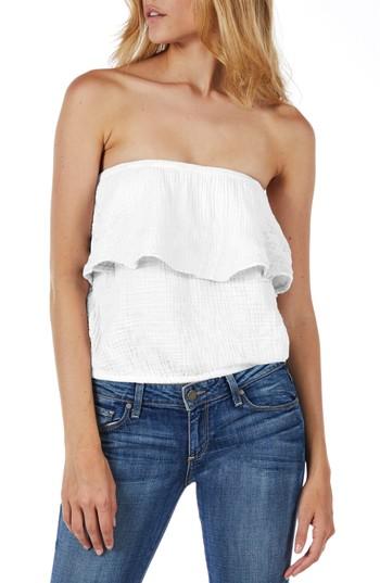 Women's Michael Stars Ruffle Tube Top - White