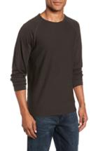 Men's Billy Reid Regular Fit Long Sleeve T-shirt, Size - Black