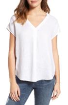 Women's Two By Vince Camuto Linen V-neck Blouse - White