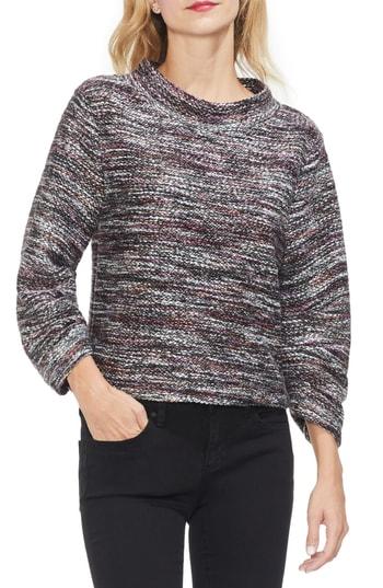 Women's Vince Camuto Gathered Sleeve Marled Sweater, Size - Red