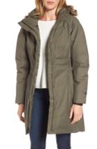 Women's The North Face Arctic Ii Waterproof 550-fill-power Down Parka With Faux Fur Trim - Blue