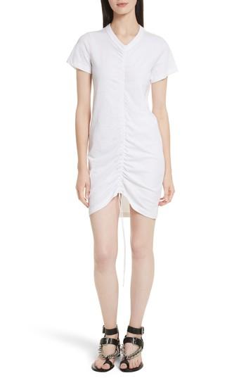 Women's T By Alexander Wang Gathered T-shirt Dress - White