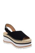 Women's Marc Fisher D Quint Slingback Wedge, Size 5 M - Black