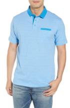 Men's Tailorbyrd Regular Fit Diamond Jacquard Polo - Blue