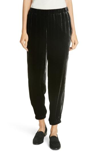 Women's Eileen Fisher Velvet Jogger Pants, Size - Grey