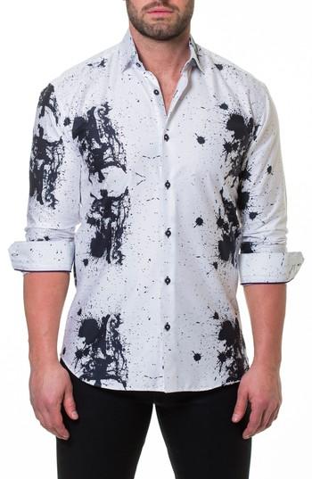 Men's Maceoo Luxor Accident Slim Fit Sport Shirt (s) - White