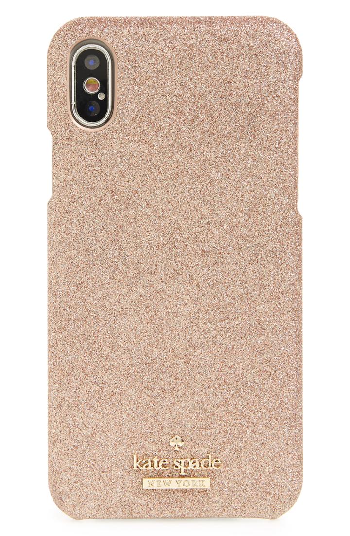 Kate Spade New York Glitter Snap Iphone X/xs Case - Pink