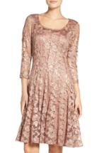 Women's Chetta B Lace Fit & Flare Dress