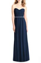 Women's Jenny Packham Strapless Chiffon Gown (similar To 14w) - Blue