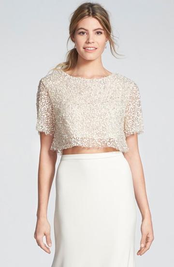 Women's Sarah Seven 'delancy' Sequin Crop Top