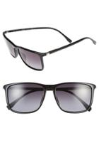 Men's Boss 57mm Retro Sunglasses - Shiny Black/ Grey Gradient