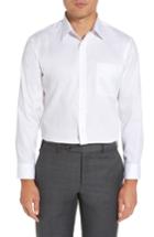Men's Nordstrom Men's Shop Trim Fit Non-iron Solid Dress Shirt .5 - 34/35 - White