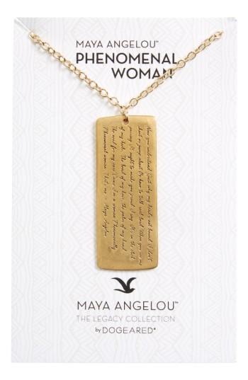 Women's Dogeared Legacy Collection - Phenomenal Women Large Tag Necklace
