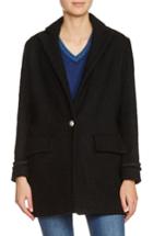 Women's Maje Wool Blend Tweed Coat - Black