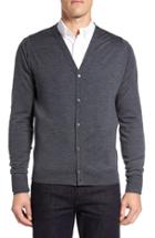 Men's John Smedley 'bryn' Easy Fit Wool Button Cardigan - Black