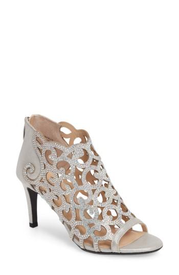 Women's J. Renee Mcwayfalls Peep Cutout Bootie .5 B - Metallic