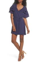Women's Forest Lily Ruffle Wrap Dress - Blue