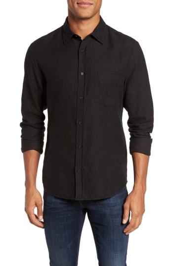 Men's Billy Reid Kirby Slim Fit Print Sport Shirt, Size - Black