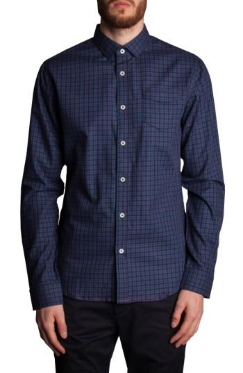 Men's Descendant Of Thieves Inter Plaid Sport Shirt - Blue