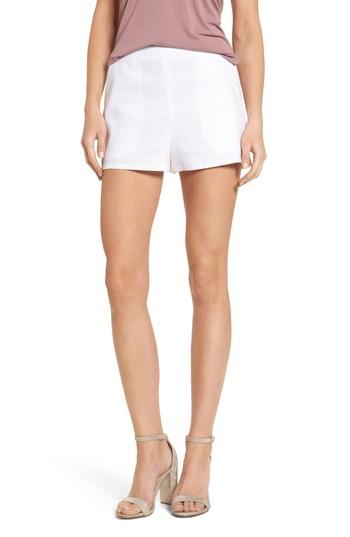 Women's Leith High Waist Linen Blend Shorts - Ivory