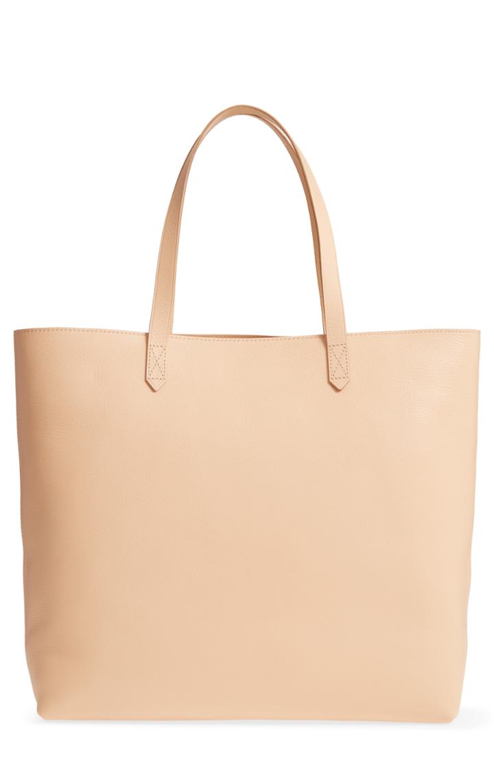 Madewell Zip Top Transport Leather Tote -