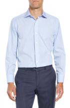 Men's Ledbury Mcbride Trim Fit Check Dress Shirt .5 - Blue