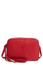 Saint Laurent Small Mono Leather Camera Bag - Red