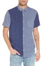 Men's The Rail Short Sleeve Colorblock Stripe Shirt - Blue