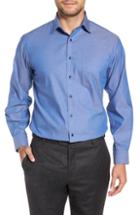 Men's Nordstrom Men's Shop Classic Fit Non-iron Dress Shirt - 36 - Blue