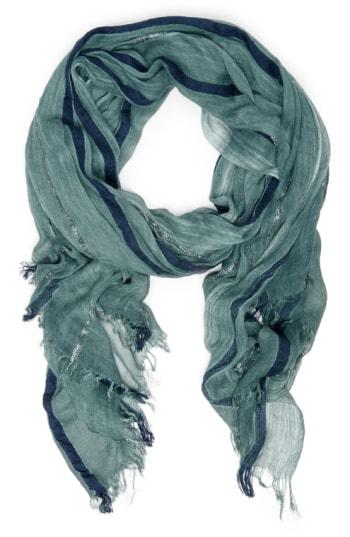 Women's Sole Society Lightweight Stripe Scarf, Size - Green