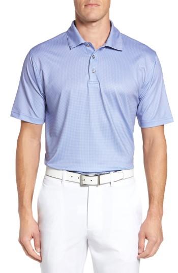 Men's Swc Mini Check Polo, Size - Blue