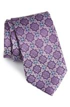 Men's Nordstrom Men's Shop Inox Medallion Silk Tie, Size - Purple