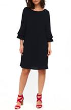 Women's Wallis Double Ruffle Sleeve Shift Dress Us / 8 Uk - Blue