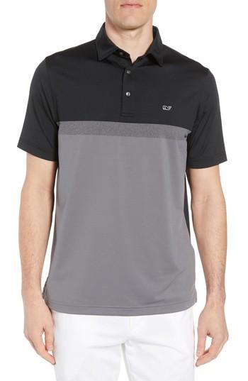 Men's Vineyard Vines Mcgovern Stretch Colorblock Polo - Black