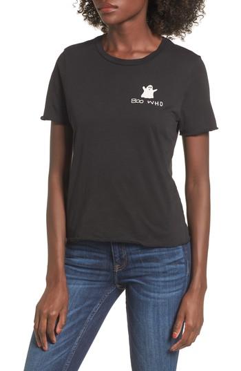 Women's Pst By Project Social T Boo Who Graphic Tee - Black