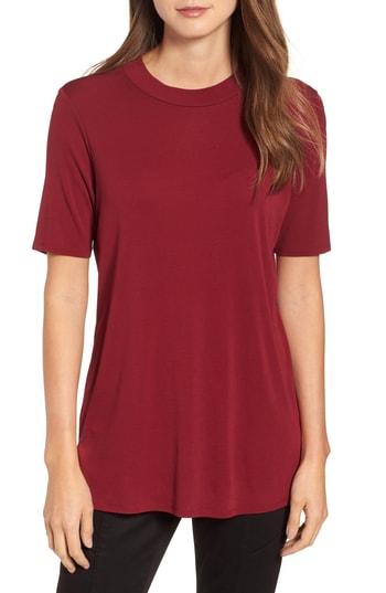 Women's Eileen Fisher Silk Knit Top, Size - Red