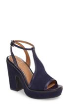 Women's Linea Paolo India T-strap Platform Sandal .5 M - Blue