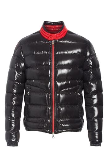 Men's Moncler Aubert Giubbotto Two-tone Down Jacket - Black