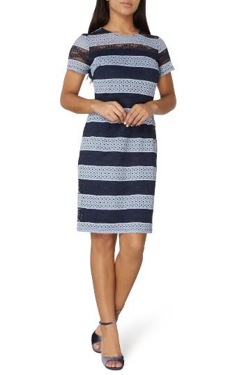 Women's Dorothy Perkins Lace Sheath Dress Us / 6 Uk - Blue